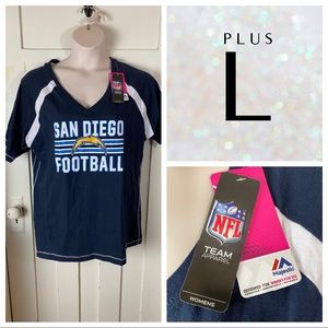 NWT San Diego Chargers Plus Size V-Neck NFL